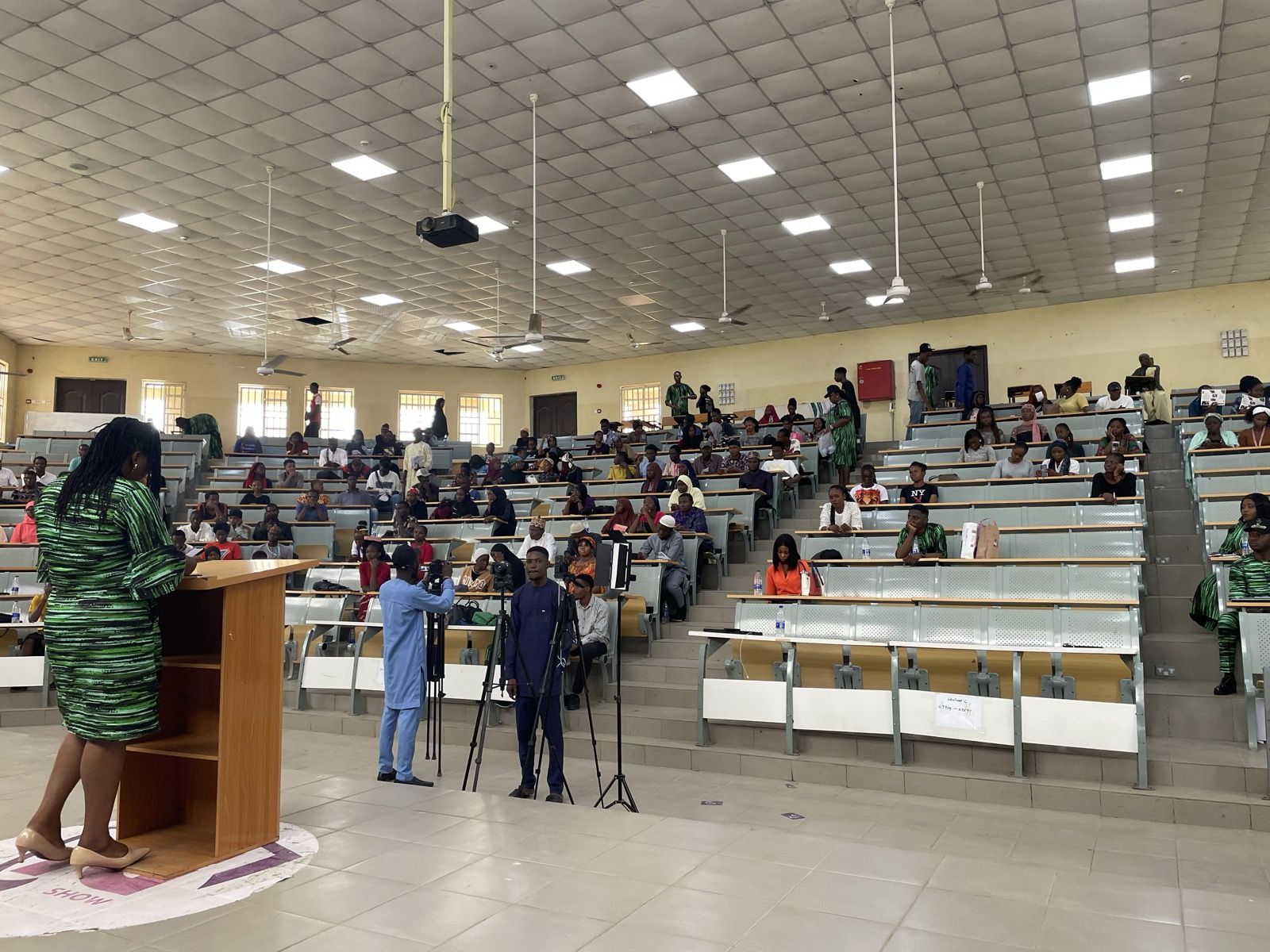 The lecture hall during the seminar.