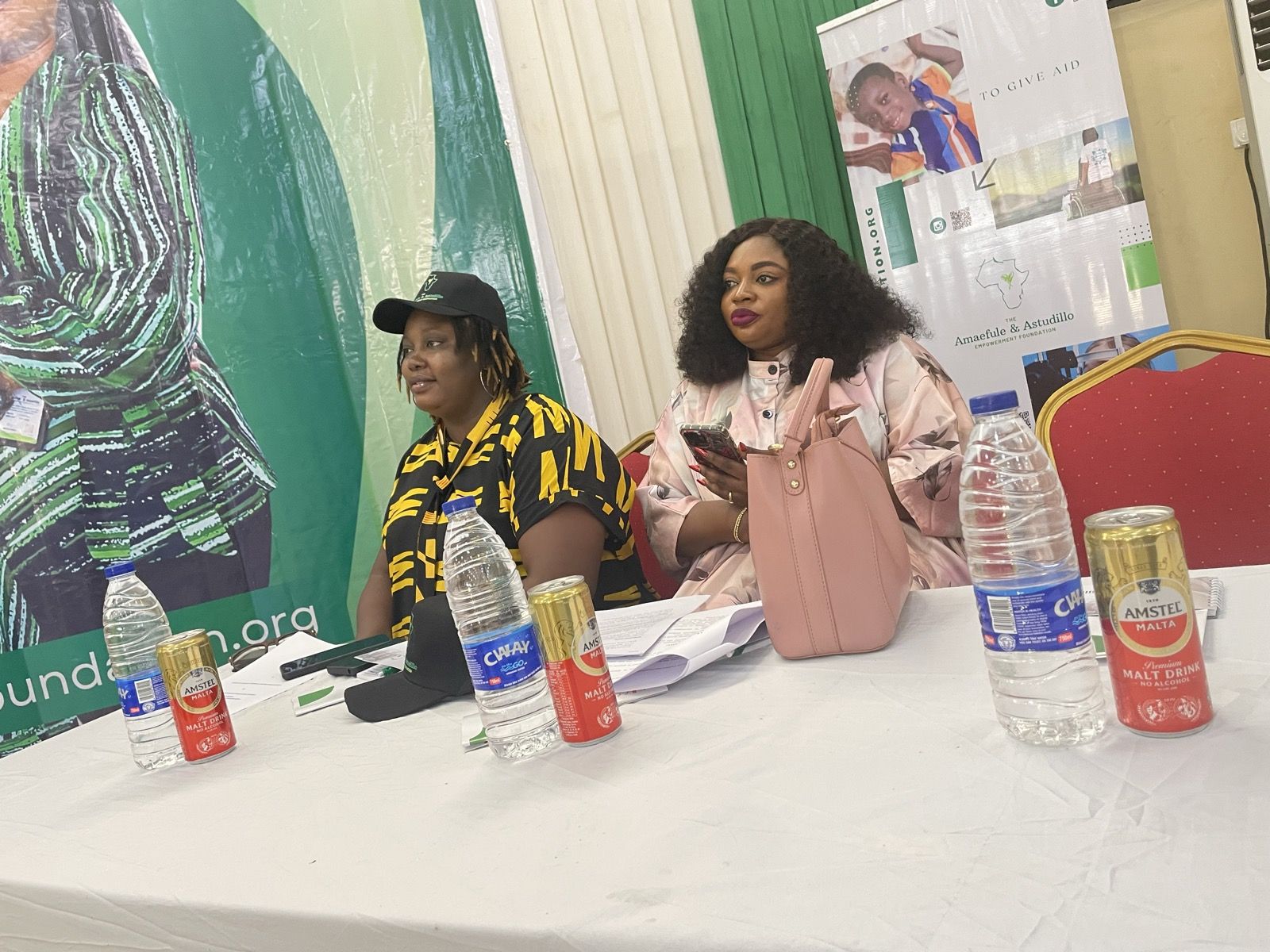 Speakers at the seminar table.