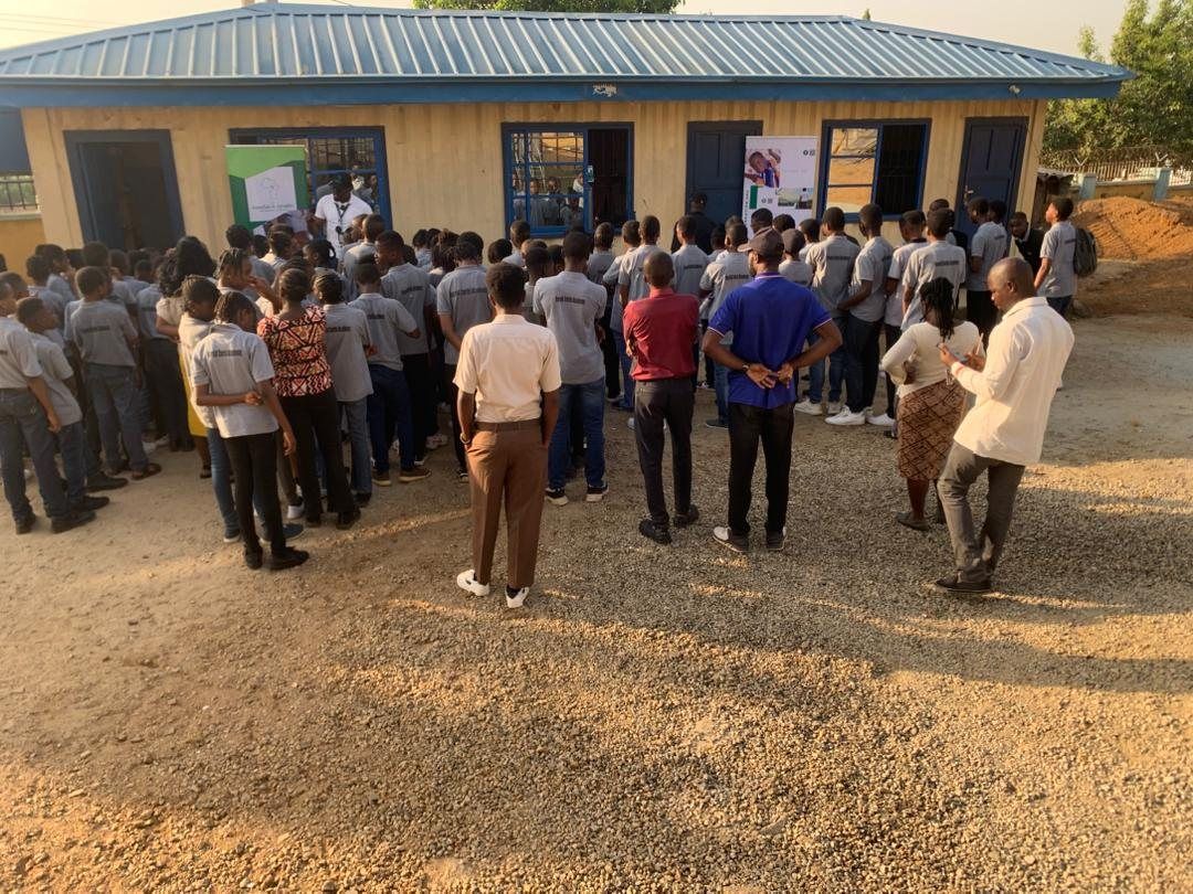 The school assembly during the outreach.