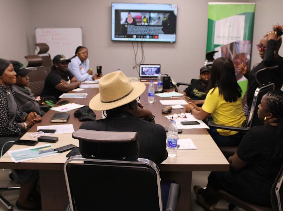The team during the volunteer-management session.
