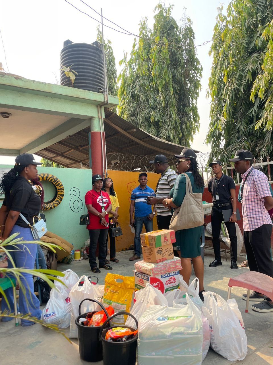 Donations arriving at the facility.
